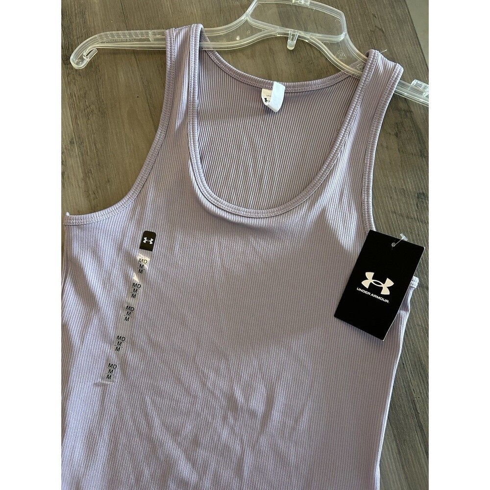 NEW! Under armour Tank Top Womens Fitted Purple Training Workout Running Size M